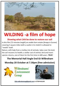 Poster for the film, Wilding with text and details as alongside